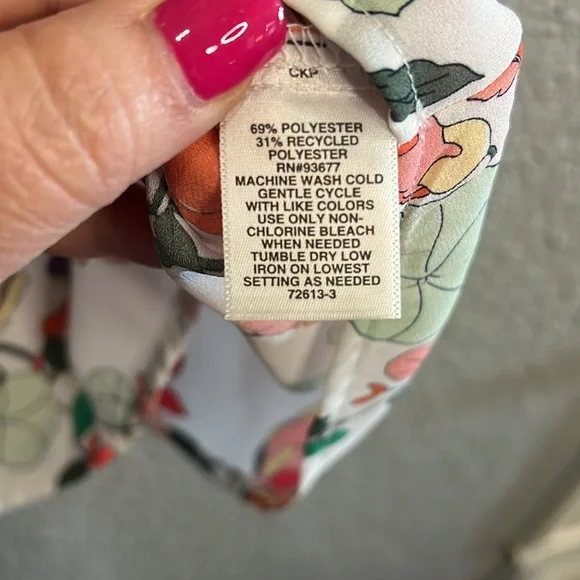 Liz Claiborne floral Blouse size 2X NWOT - Picture 4 of 6